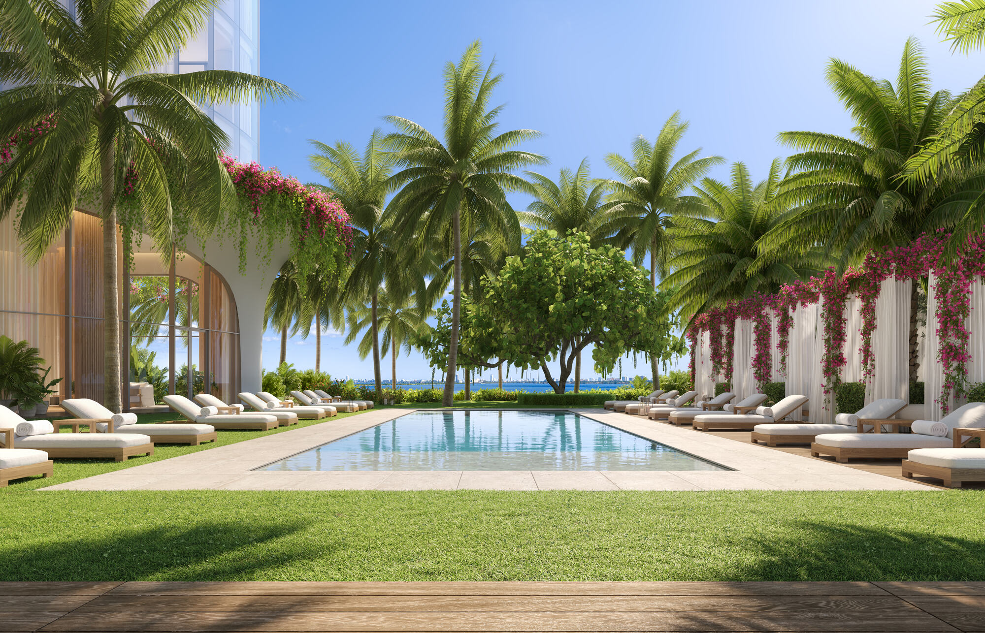 Bayfront pool lounge