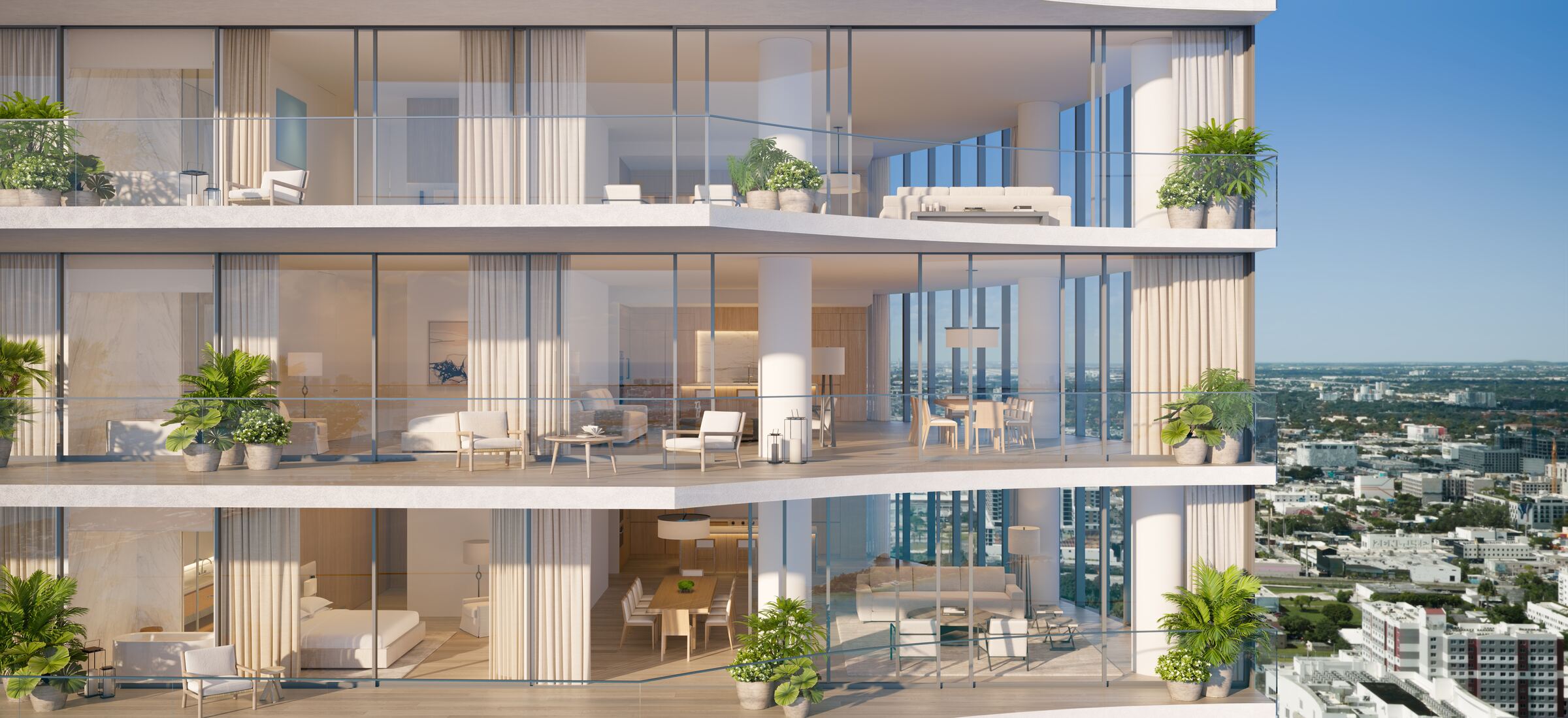 North facade of EDITION Residences, Miami Edgewater