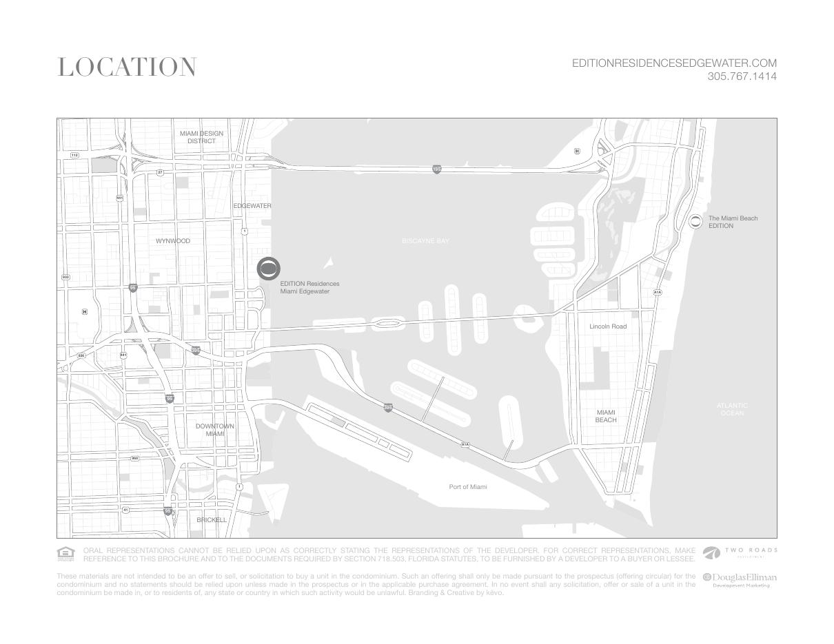 Neighborhood map, EDITION Residences Miami Edgewater