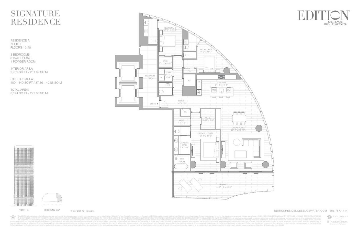 Floor plan Residence A · North
