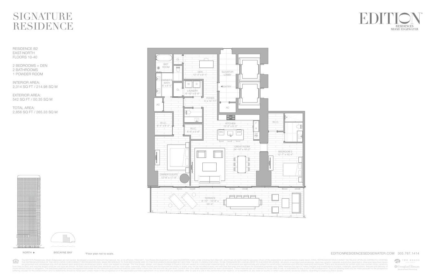Floor plan Residence B2 · East-North